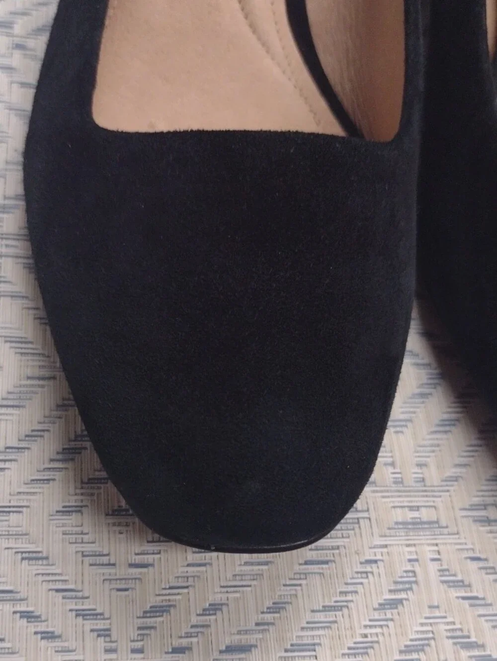 J. Jill Black Suede Block Heel Pumps with Tortoiseshell Heel